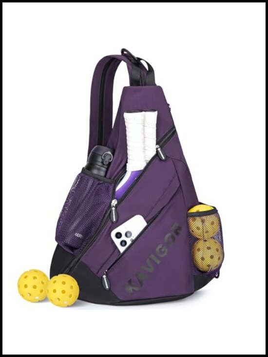 Handbags - Pickleball Sling Bag – Convertible Ultra-Light Backpack, Fits 4 Paddles